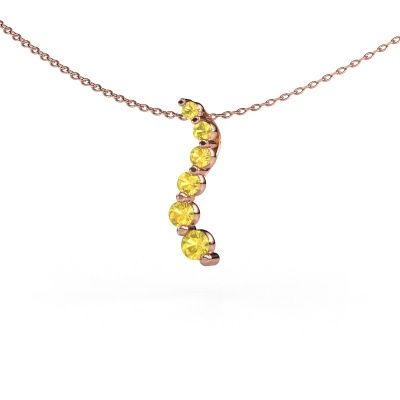 Pendant Celeste 1 585 rose gold yellow sapphire 2 mm