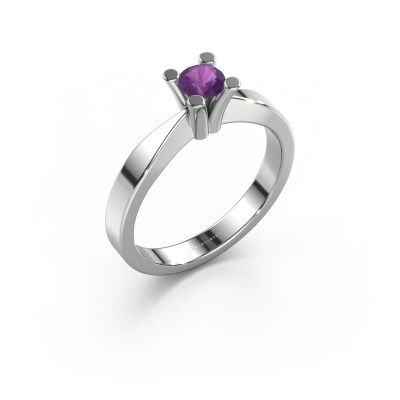 Verlobungsring Ichelle 1 585 Weißgold Amethyst 4.2 mm