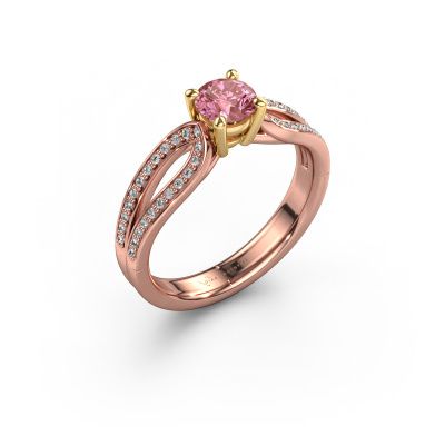 Engagement ring Antonia rnd 2 585 rose gold pink lab grown diamond 5 mm