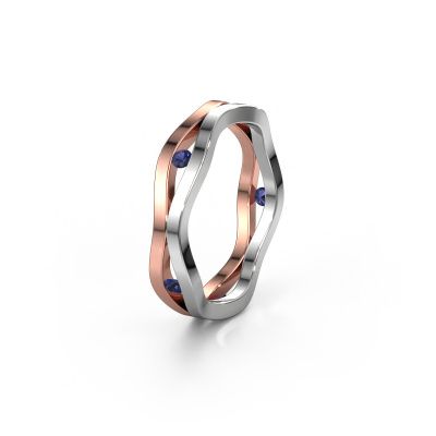 Wedding ring WH2122L 585 rose gold sapphire ±0.20x0.08 in