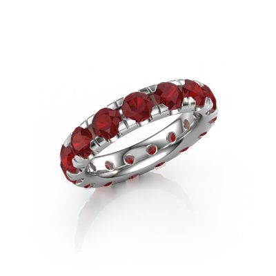 Stackable ring Jackie 4.2 585 white gold ruby 4.2 mm