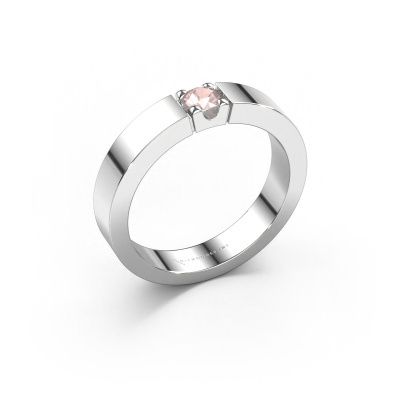Ring Dana 1 950 platinum morganite champagne 3.7 mm