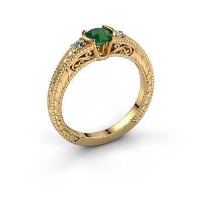 Engagement ring Anamaria 585 gold emerald 5 mm
