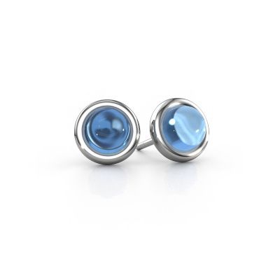 Stud earrings Jodi 950 platinum blue topaz 4,5 mm
