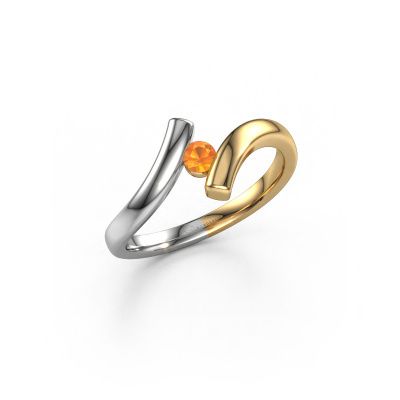 Bague Amy 585 or jaune citrine 4 mm