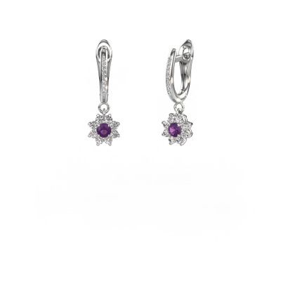 Ohrhänger Camille 2 585 Weißgold Amethyst 3 mm