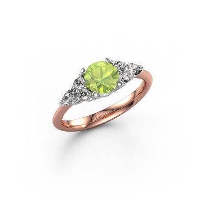 Engagement ring Melani RND 585 rose gold peridot 6 mm