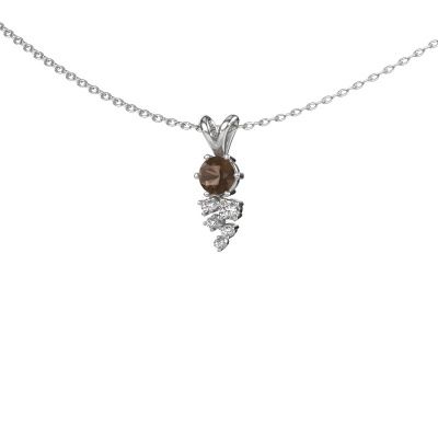 Pendant Royce 950 platinum smokey quartz 4 mm