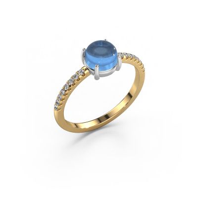 Ring Cathie 585 gold blue topaz 6 mm