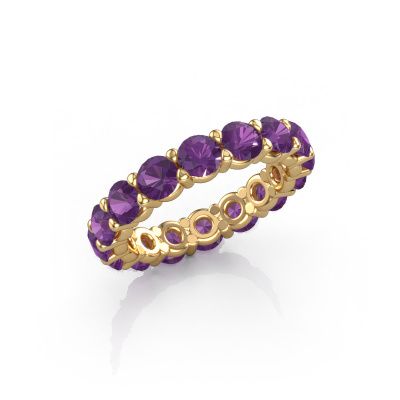 Stackable ring Heddy rnd 4.0 585 gold amethyst 4 mm