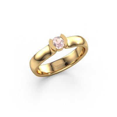 Ring Ophelia 585 gold morganite champagne 4.2 mm