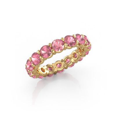 Stackable ring Heddy rnd 4.0 585 gold tourmaline pink 4 mm