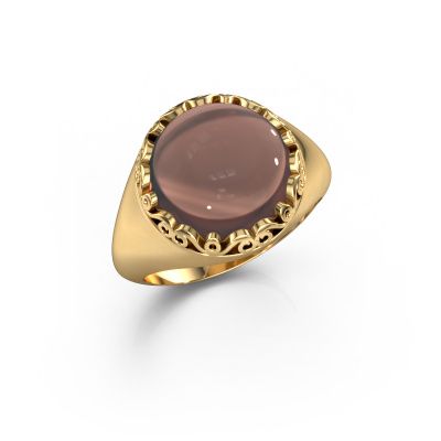 Ring Birgit 585 gold smokey quartz 6 mm