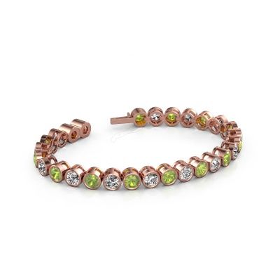 Tennis bracelet Allegra 5 mm 585 rose gold peridot 5 mm