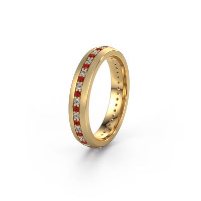 Wedding ring WH0103L24BM 585 gold ruby 1.3 mm ±0.16x0.08 in
