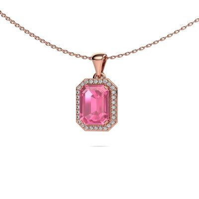 Pendant Dodie 585 rose gold pink sapphire 8x6 mm