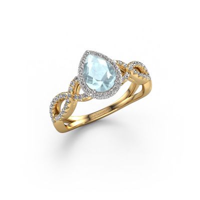 Engagement ring Dionne pear 585 gold aquamarine 7x5 mm