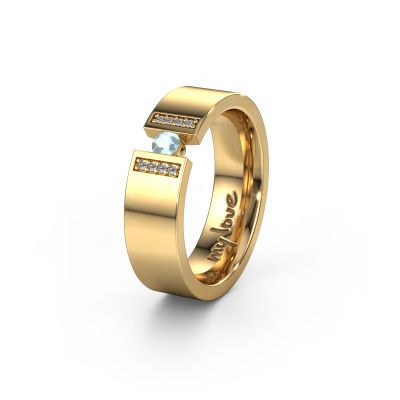 Ehering WH2096L16C 585 Gold ±6x2.2 mm Aquamarin
