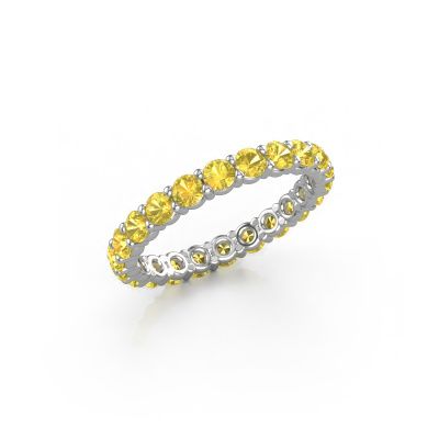 Bague superposable Heddy rnd 2.7 585 or blanc saphir jaune 2.7 mm