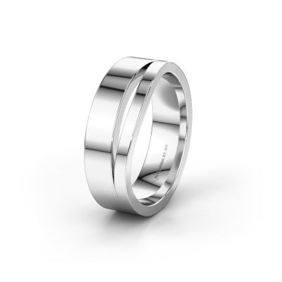 Wedding ring WH6000M16AP 585 white gold ±6x1.7 mm