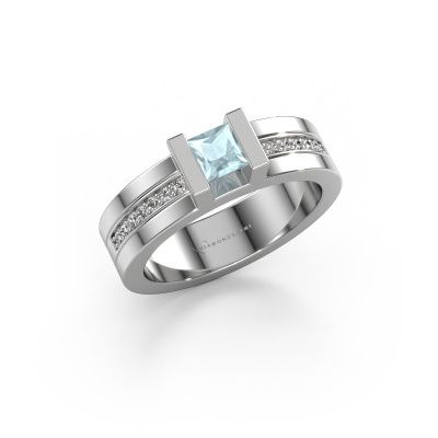 Verlobungsring Desire 585 Weißgold Aquamarin 4 mm