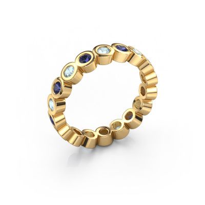Stackable ring Edwina 2 585 gold sapphire 2.5 mm