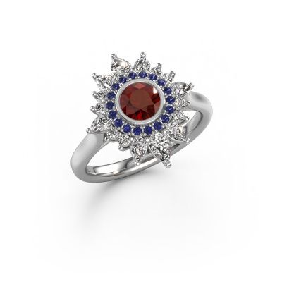 Engagement ring Tianna 585 white gold garnet 5 mm