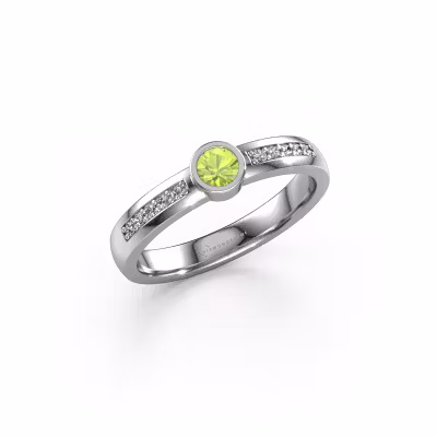 Ring Ise 2 950 platinum peridot 4 mm