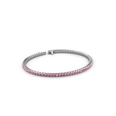 Tennisarmband Shirley 2.2 585 witgoud roze saffier 2.2 mm