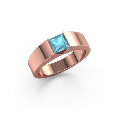Engagement ring Arlena 1 585 rose gold blue topaz 4 mm