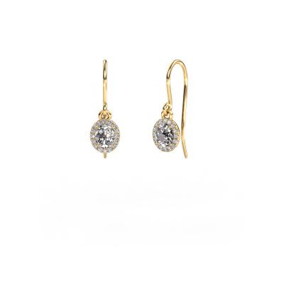 Drop earrings Seline ovl 585 gold diamond 0.84 crt