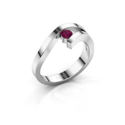 Ring Evalyn 1 585 white gold rhodolite 3.7 mm