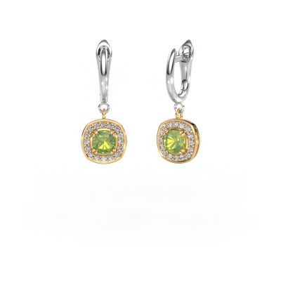 Drop earrings Marlotte 1 585 gold peridot 5 mm