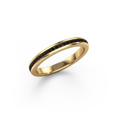 Bague superposable Lura 1 585 or jaune diamant noir 0.588 crt