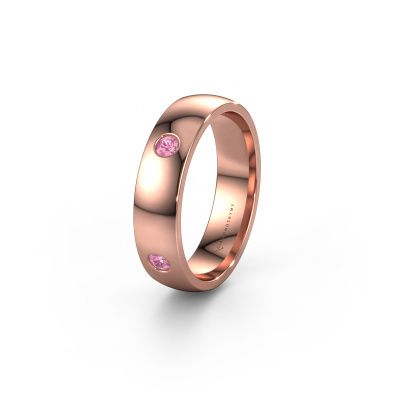 Bague de mariage WH0104L25AP 585 or rose saphir rose 2.5 mm ±5x1.7 mm