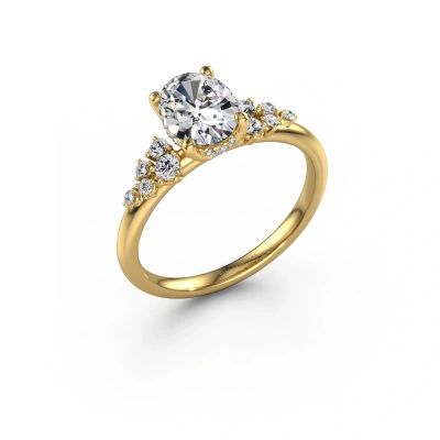 Engagement ring Emma OVL 585 gold lab grown diamond 1.349 crt