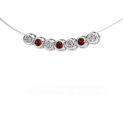 Necklace Kim 7 950 platinum garnet 3.4 mm