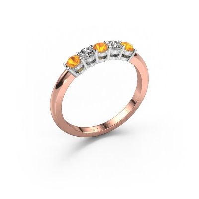 Ring Michelle 5 585 rose gold citrin 3 mm