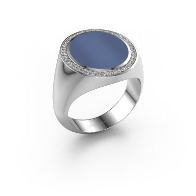 Signet ring Adam 5 950 platinum blue sardonyx 15x13 mm
