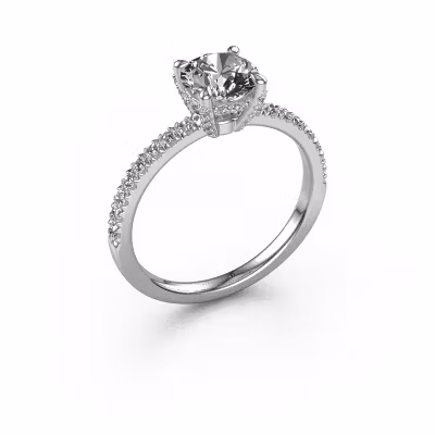 Verlovingsring Saskia rnd 1 585 witgoud lab-grown diamant 1.364 crt