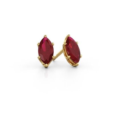 Clous d'oreilles Sam MRQ 585 or jaune rubis 10x5 mm