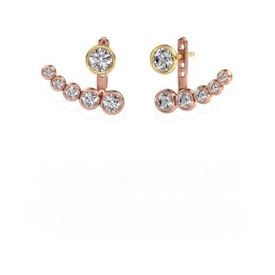 Boucles d'oreilles Wendy 585 or rose diamant 2.19 crt