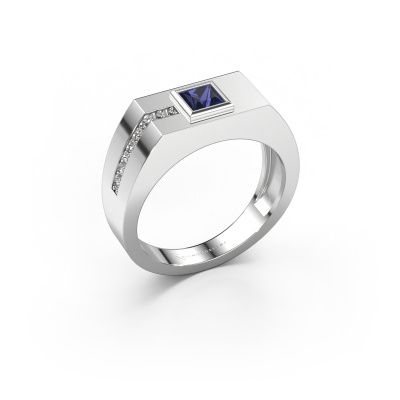 Men's ring Robertus 1 585 white gold sapphire 4 mm