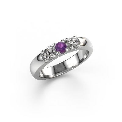 Ring Rianne 3 950 platinum amethyst 3.4 mm