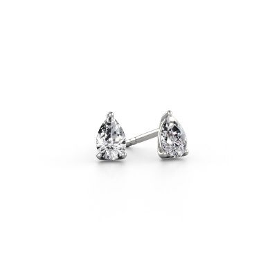 Clous d'oreilles Sam PER 585 or blanc diamant 0.45 crt