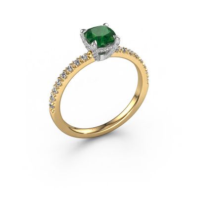 Engagement ring Saskia 1 CUS 585 gold emerald 5.5 mm