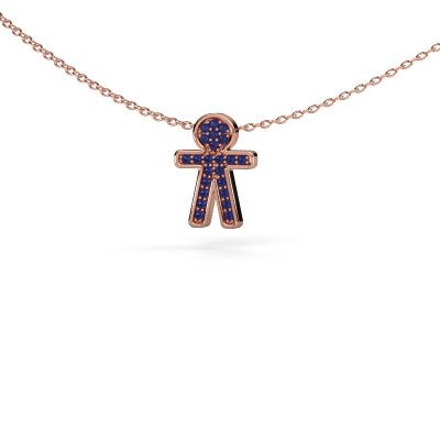 Anhänger Boy 585 Roségold Saphir 1 mm