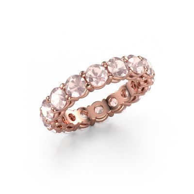 Stackable ring Michelle full 4.2 585 rose gold morganite champagne 4.2 mm