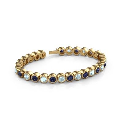 Tennis bracelet Bianca 5 mm 585 gold aquamarine 5 mm