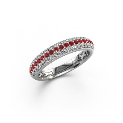 Ring Emely 4 585 white gold ruby 1.4 mm